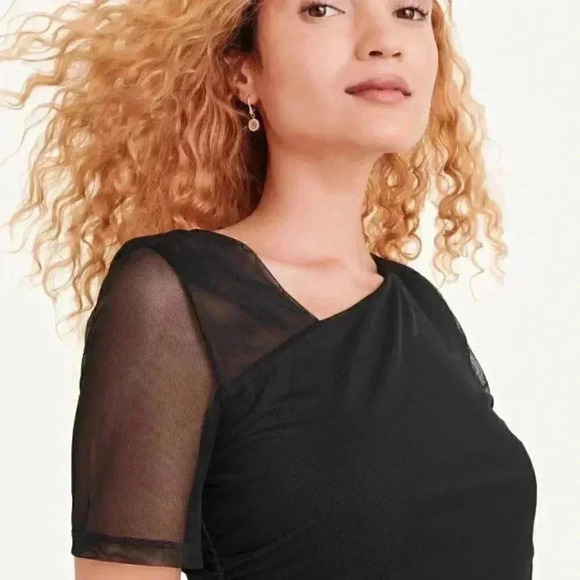 DKNY Short Sleeve Mesh Dress - Picture 3 of 5